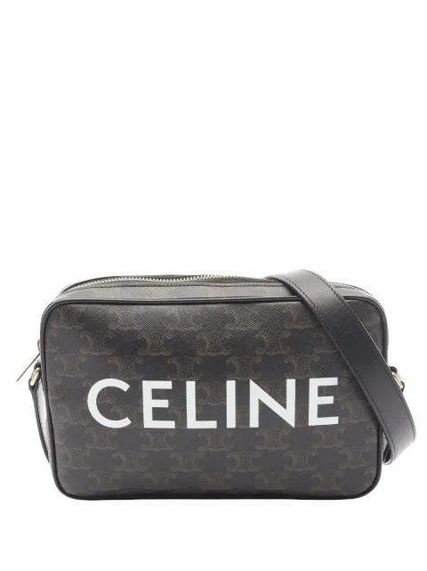 Celine Pre-Owned 2010-2026 Medium Triomphe Coated Canvas Logo crossbody bag