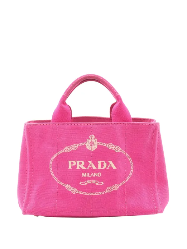 Prada Pre-owned 2013-2026 Canapa Handbag in Pink