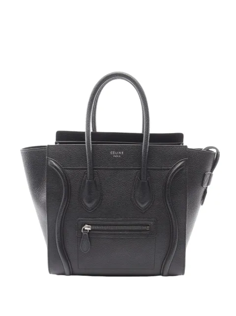 Celine Pre-Owned 2010-2026 Micro Smooth Calfskin Double Stitching Luggage Tote handbag