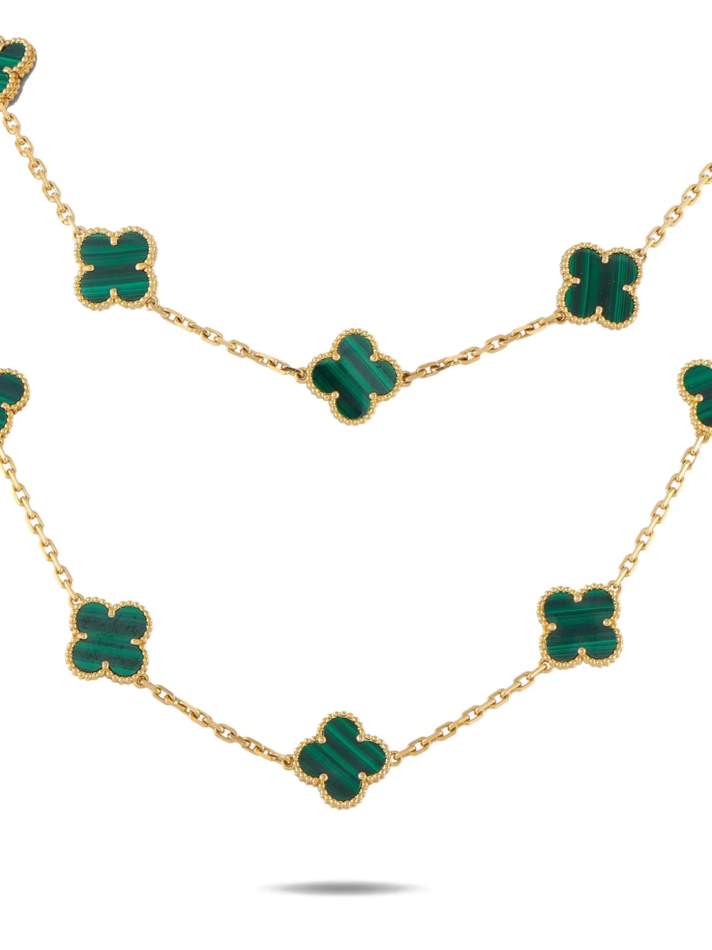 Van Cleef & Arpels Pre-Owned Alhambra malachite necklace - Oro