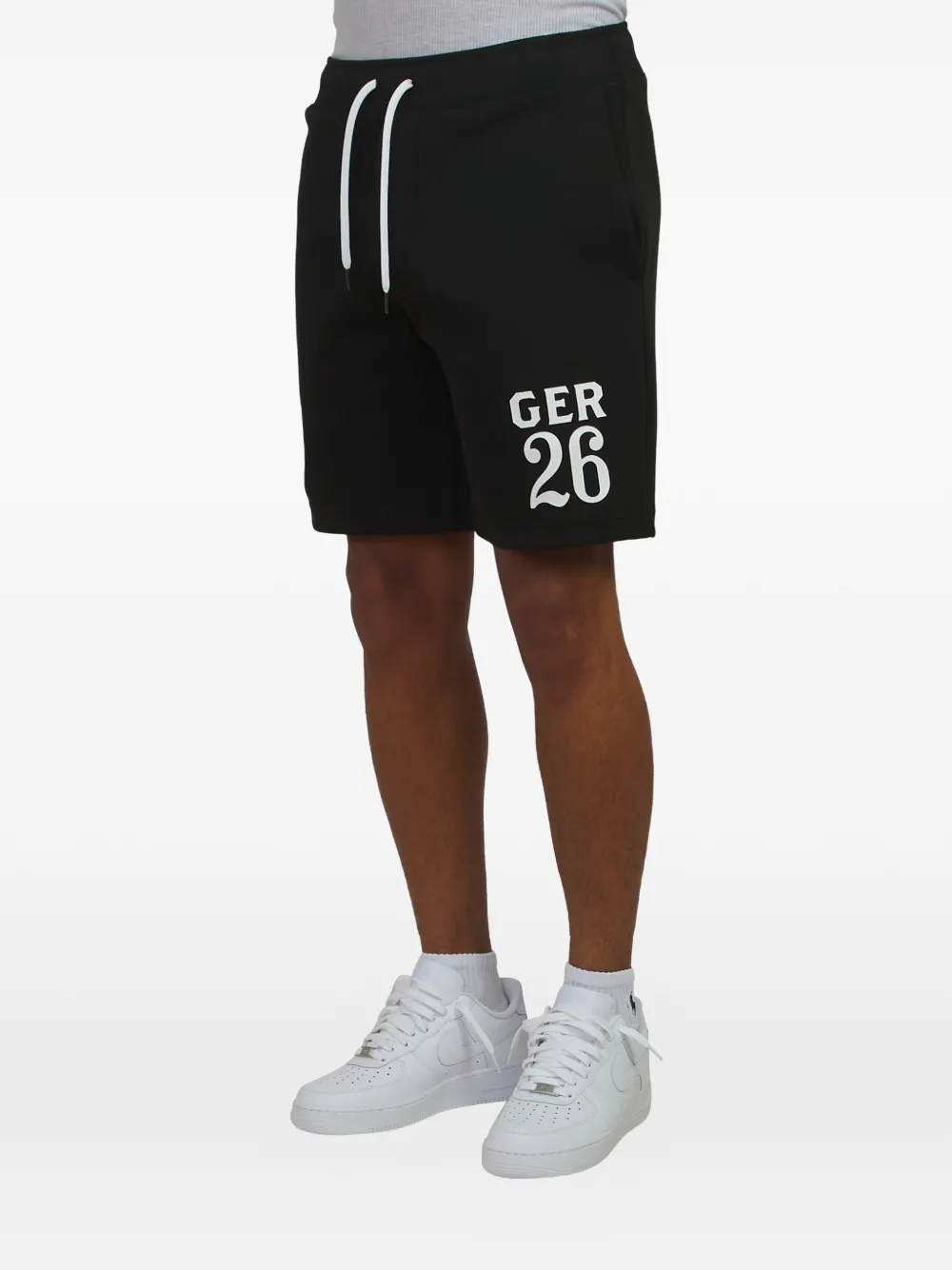 Polo Ralph Lauren Dubbelgebreide shorts met logoprint Zwart