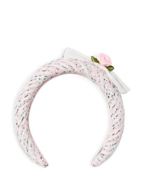 Self-Portrait Kids bouclé floral-detail headband