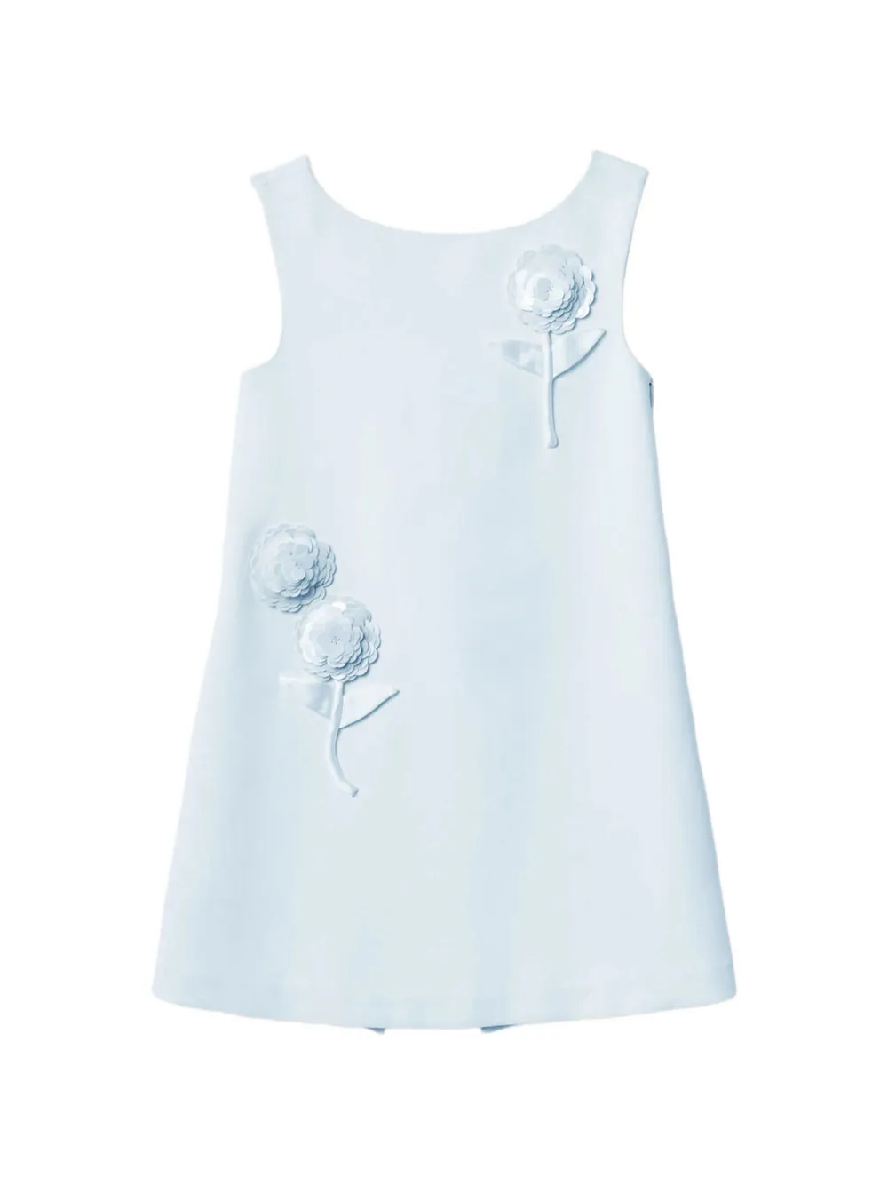 Self-Portrait Kids sequin-embellished bow-detail dress - Blu