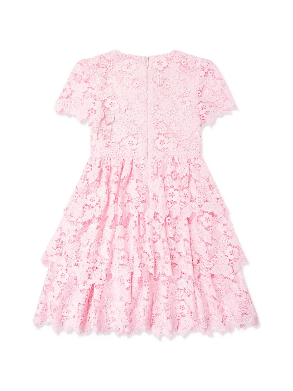 Self-Portrait Kids lace short-sleeve dress Roze