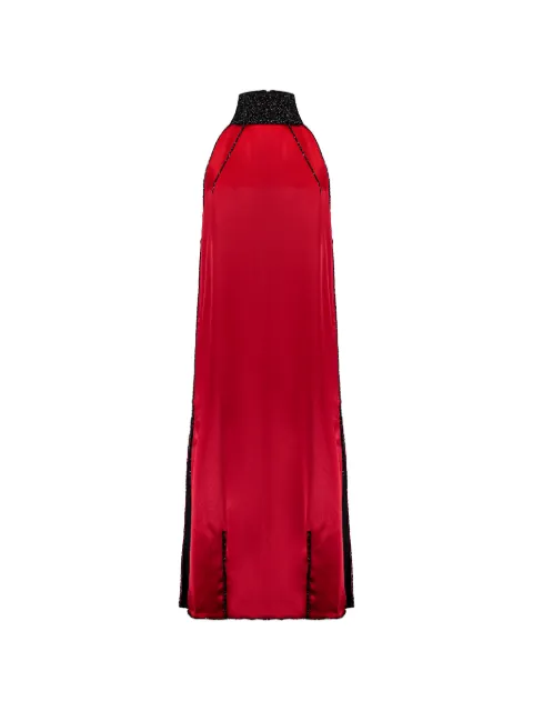 Ln’R Vestido longo com fenda lateral e contas