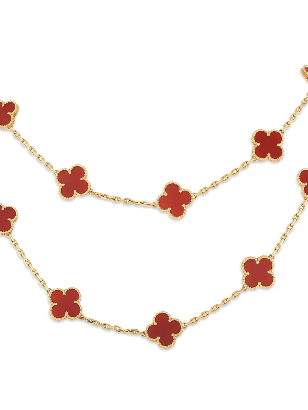 Van Cleef & Arpels Pre-Owned Alhambra carnelian necklace - Oro