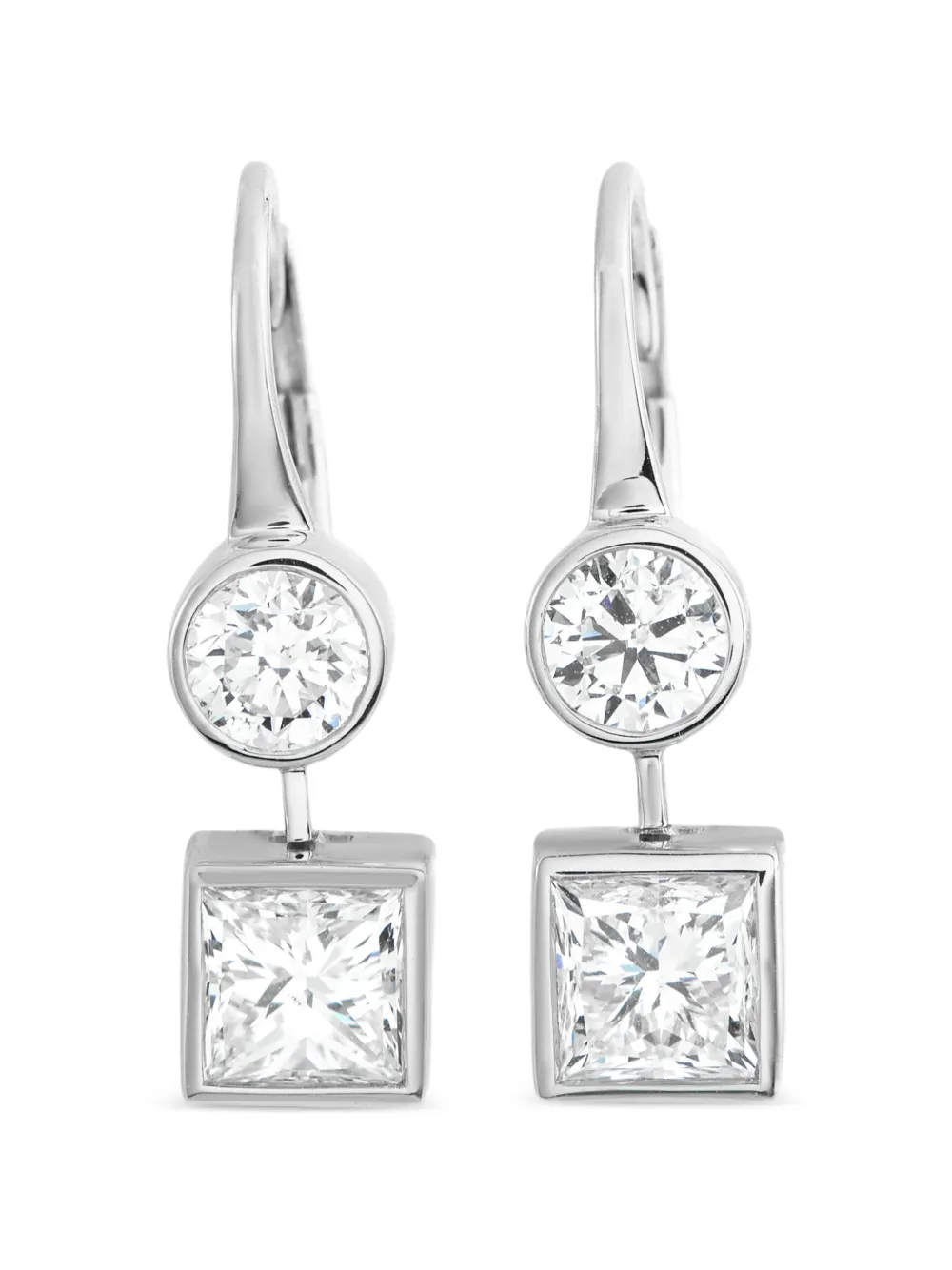LB Exclusive diamond drop earrings - Silber