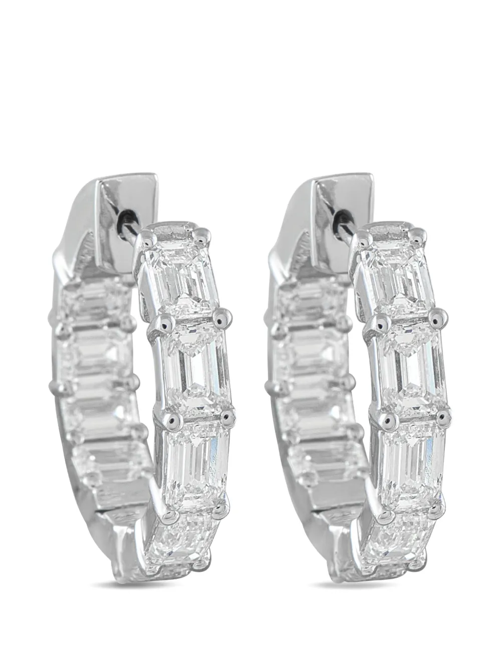 LB Exclusive diamond hoop earrings - Argento