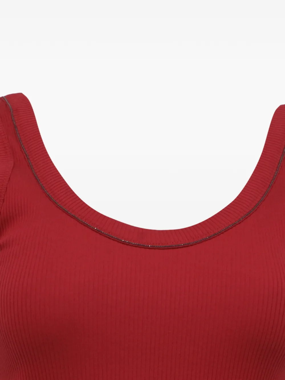 Brunello Cucinelli Vintage ribbed tank top - Rosso