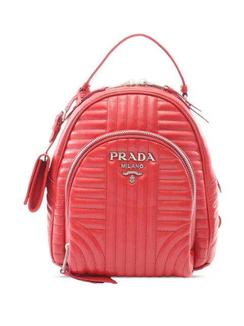 Prada Pre-Owned 2010-2026 Leather Diagramme backpack