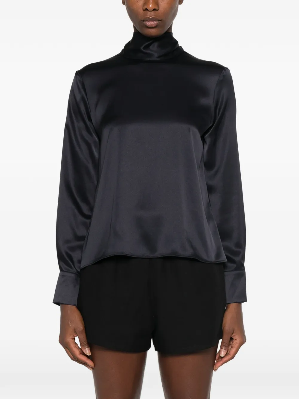 Maje Blouse met gestrikte achterkant Blauw