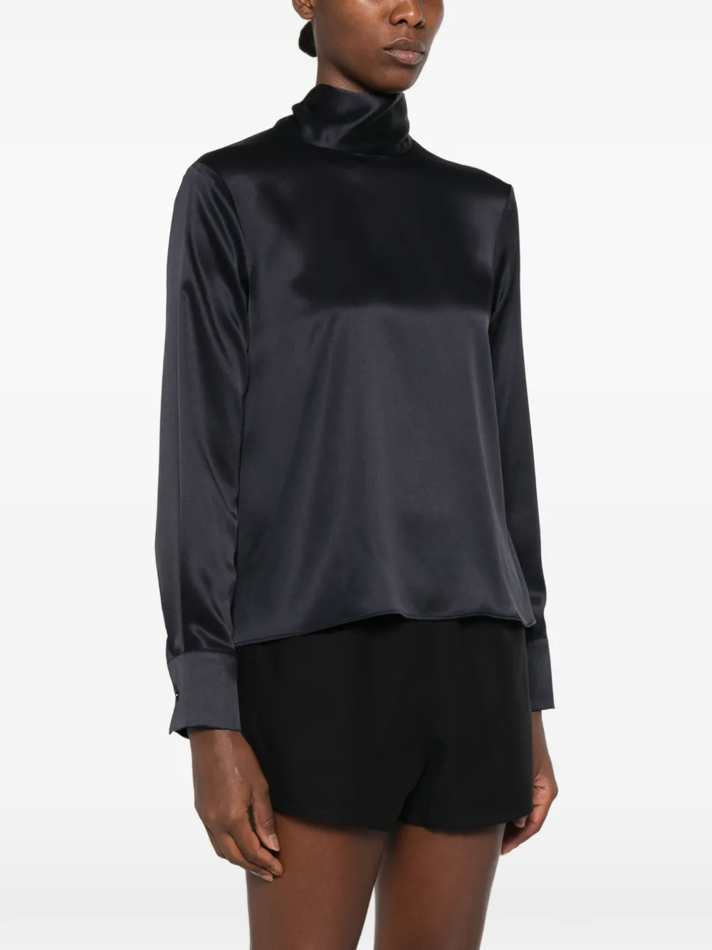Maje Blouse met gestrikte achterkant Blauw