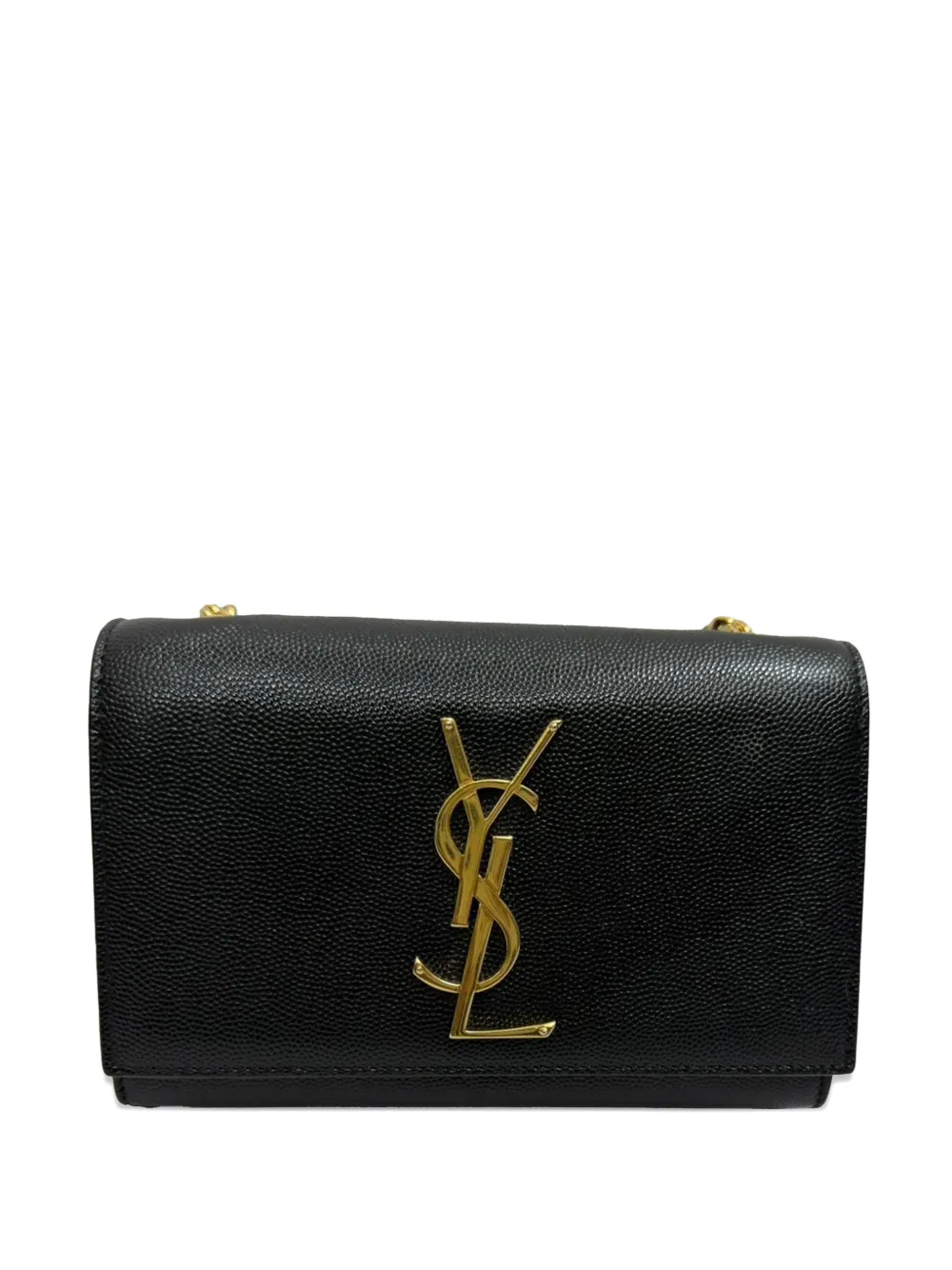 Saint Laurent Pre-Owned Kate grained shoulder bag - Nero