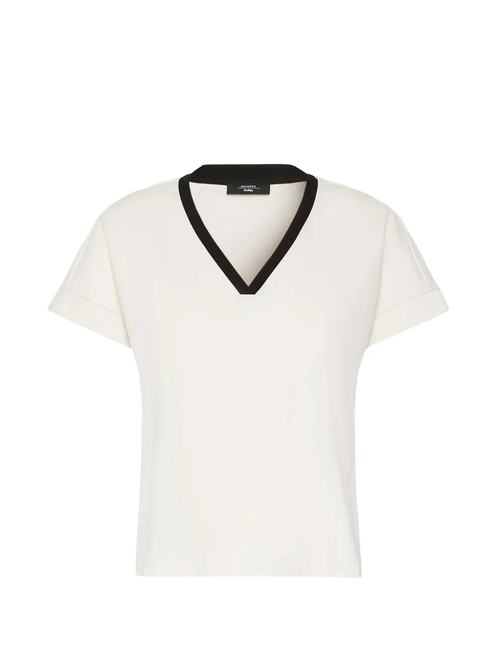 Weekend Max Mara T-shirt girocollo con rifinitura a contrasto - Toni neutri