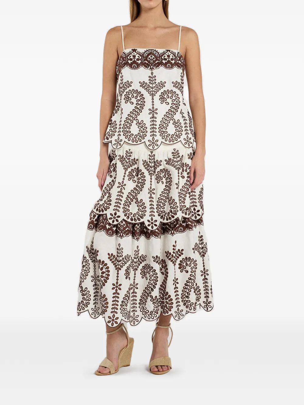 Christy Lynn Top Marcy con ricamo - Bianco