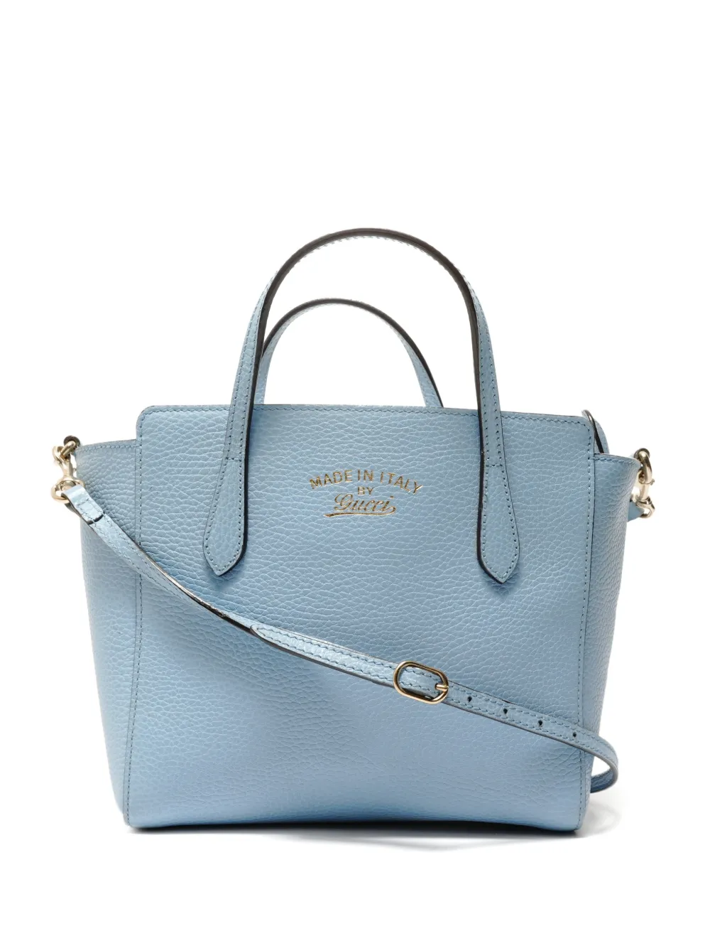 Gucci Pre-Owned 2000s logo-stamp leather handbag - Blu