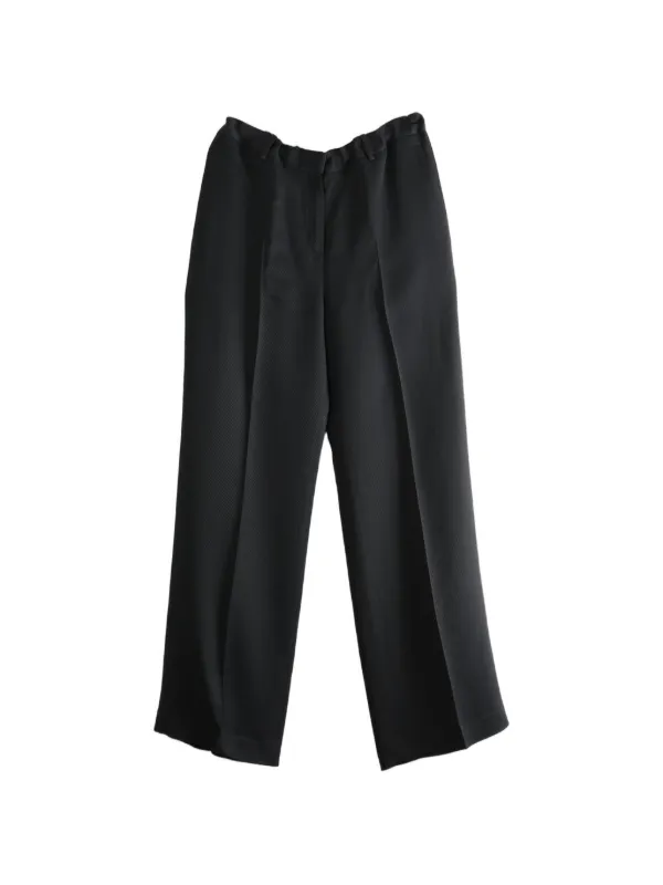 Calvin Klein Collection Fernanda Pressed-crease Wide-leg Trousers in Black