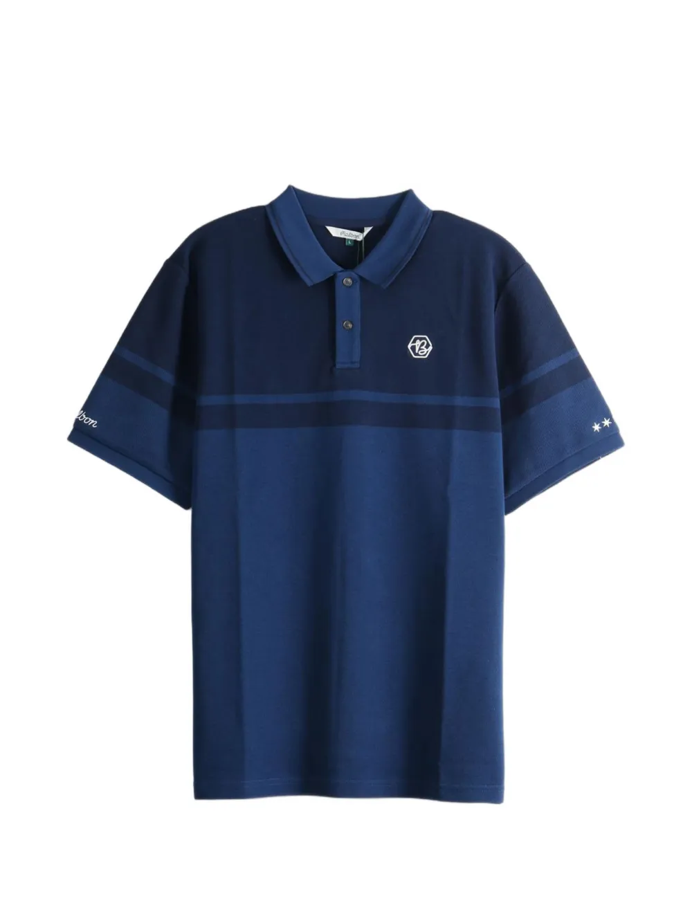 Malbon Golf x Bettinardi striped logo-embroidered polo shirt - Blu