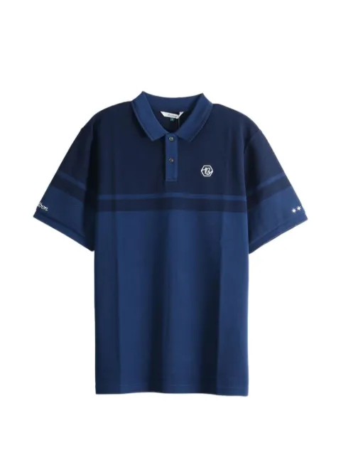 Malbon Golf x Bettinardi striped logo-embroidered polo shirt