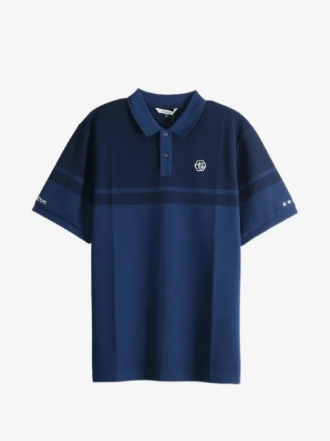 Malbon Golf x Bettinardi striped logo-embroidered polo shirt