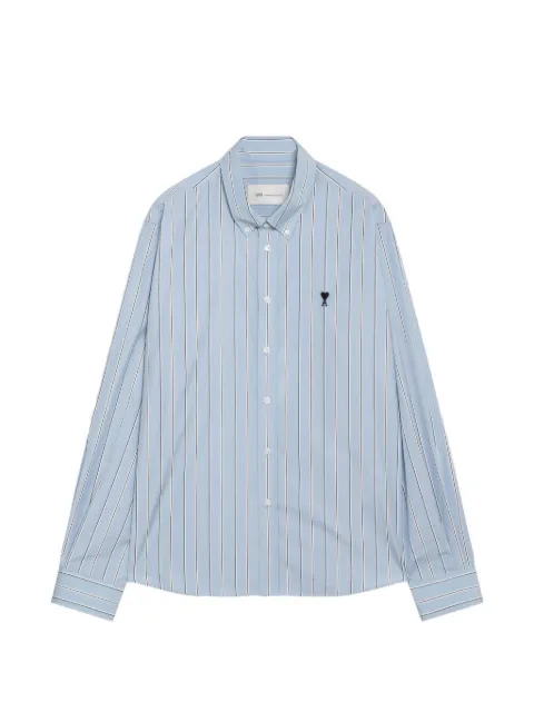 AMI Paris Ami de Coeur vertical-stripe shirt