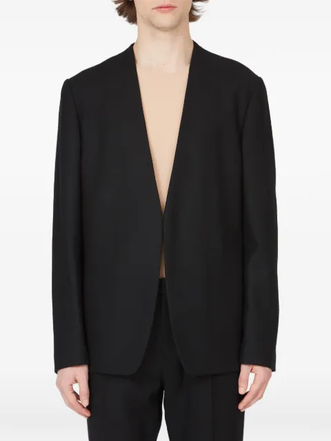 Maison Margiela collarless signature four-stitch jacket