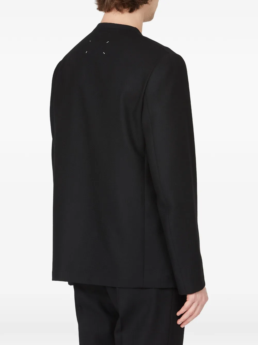 Maison Margiela Kraagloos jack met vier stiksels Zwart