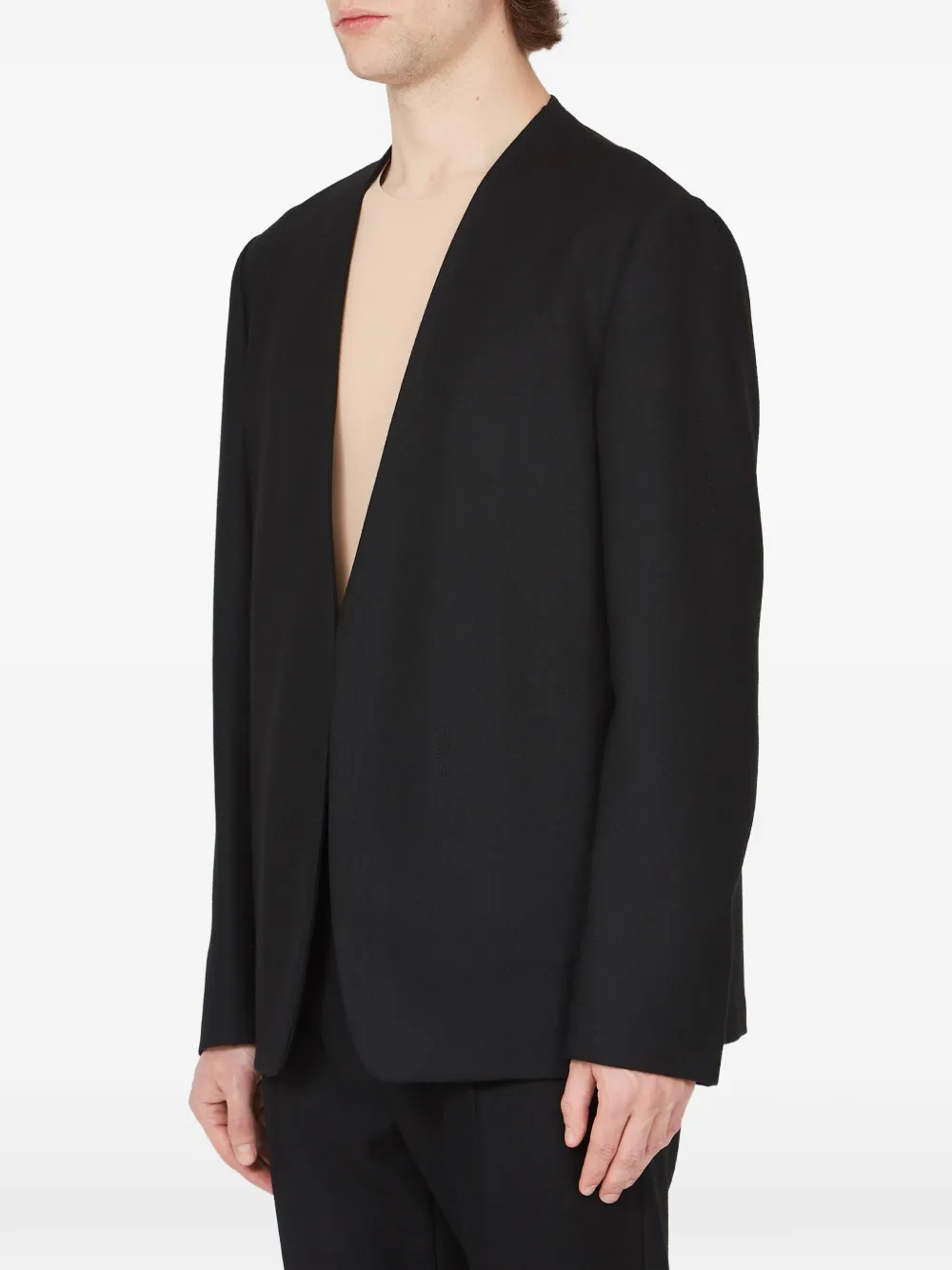 Maison Margiela Kraagloos jack met vier stiksels Zwart