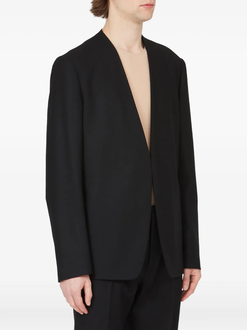 Maison Margiela Kraagloos jack met vier stiksels Zwart