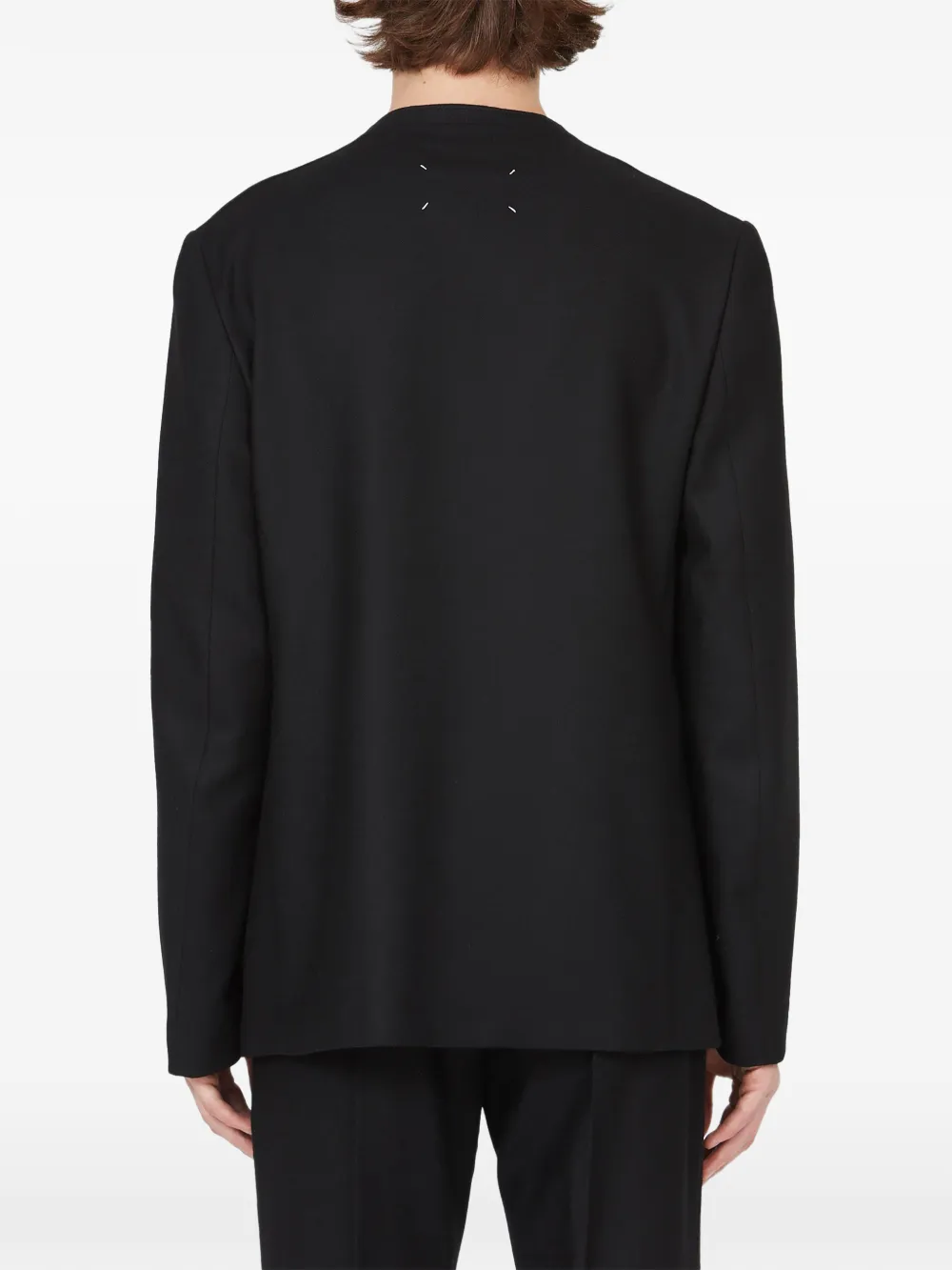 Maison Margiela Kraagloos jack met vier stiksels Zwart