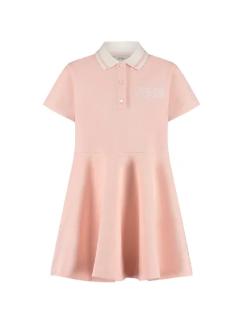 Fendi Kids logo-embroidered polo dress