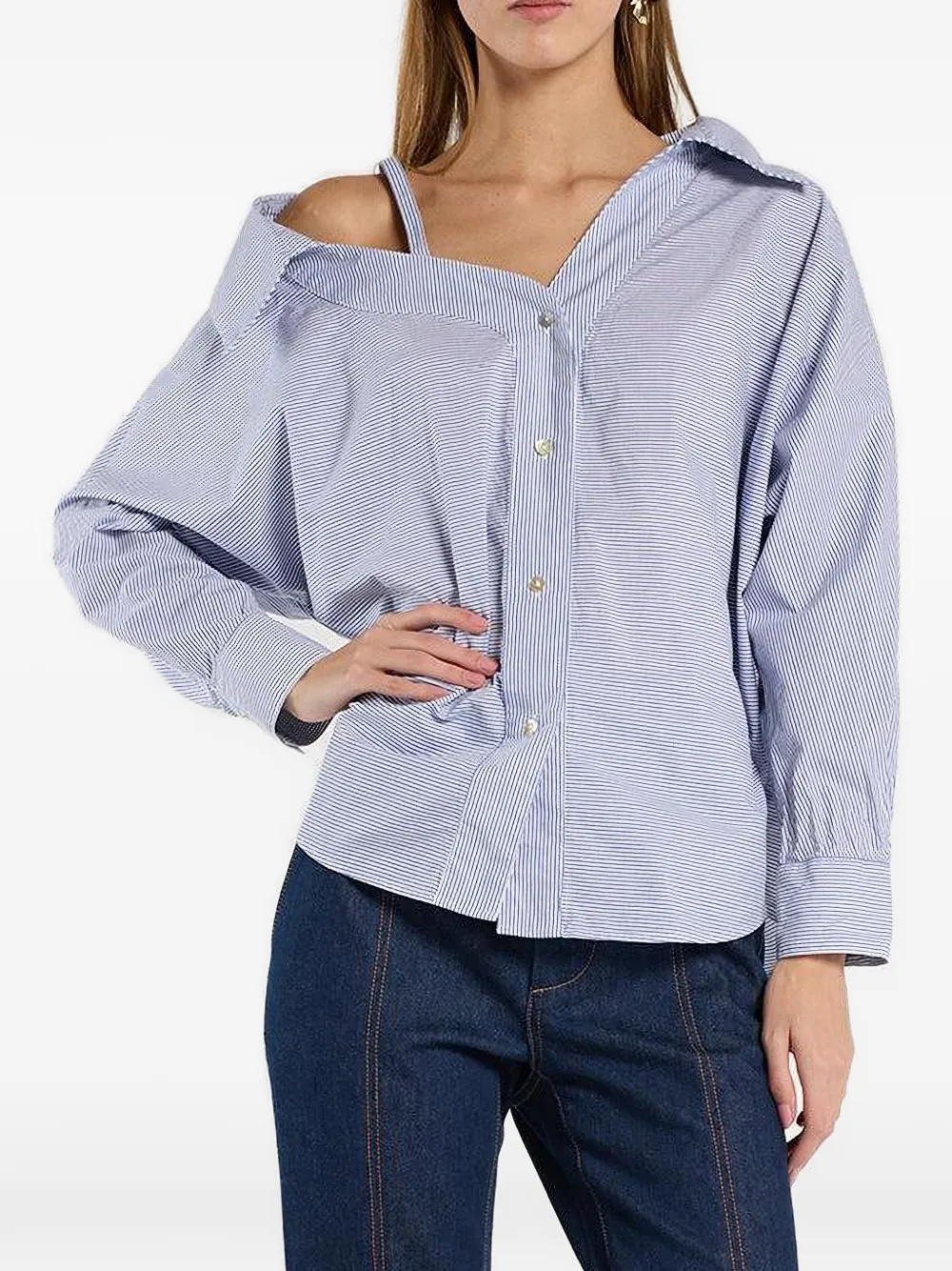 Christy Lynn Camicia Dasha a righe - Blu