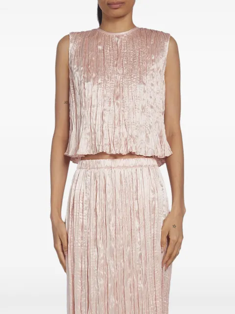 Adam Lippes Anouk plissé-effect top