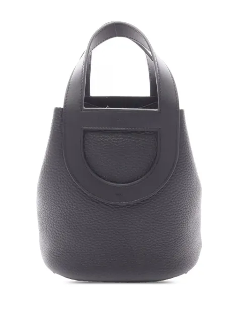 Hermès Pre-Owned 2024 HERMES in the loop 18 Taurillon Clemence leather Taurillon Clemence Black Used Women handbag