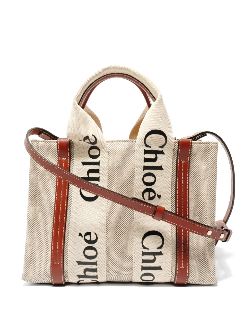 Chloé Pre-Owned 2021-2025s Woody shoulder bag - Toni neutri