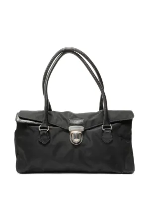 Prada Pre-Owned 2000s Boston Tote Bag | Black | FARFETCH CA