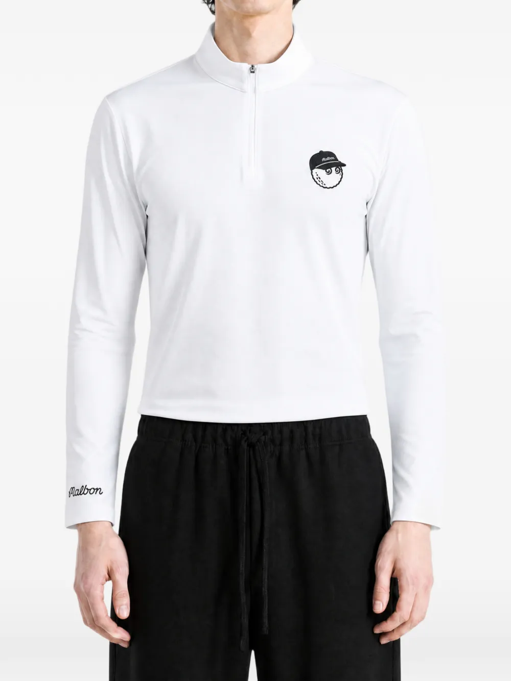 Malbon Golf Flyer sweater met rits Wit
