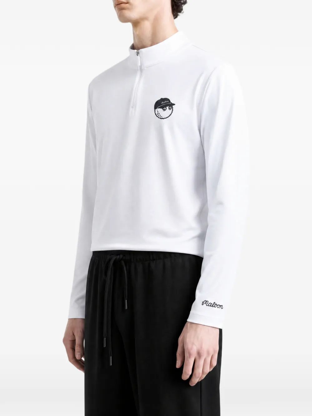 Malbon Golf Flyer sweater met rits Wit