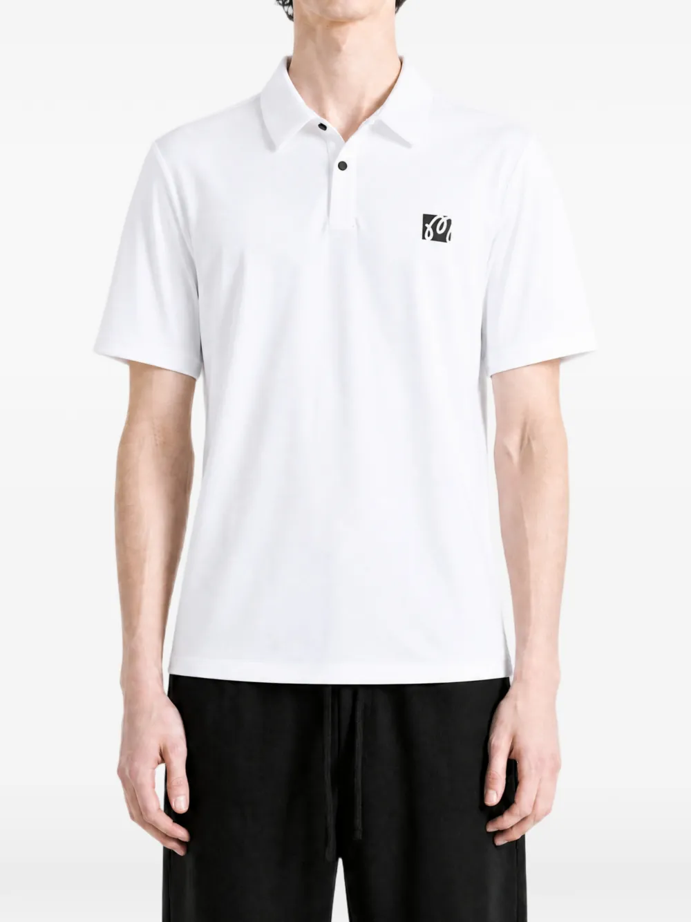 Malbon Golf logo-patch polo shirt - Bianco