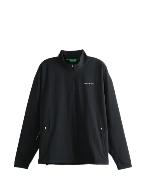 Malbon Golf quarter-zip logo-print sweater