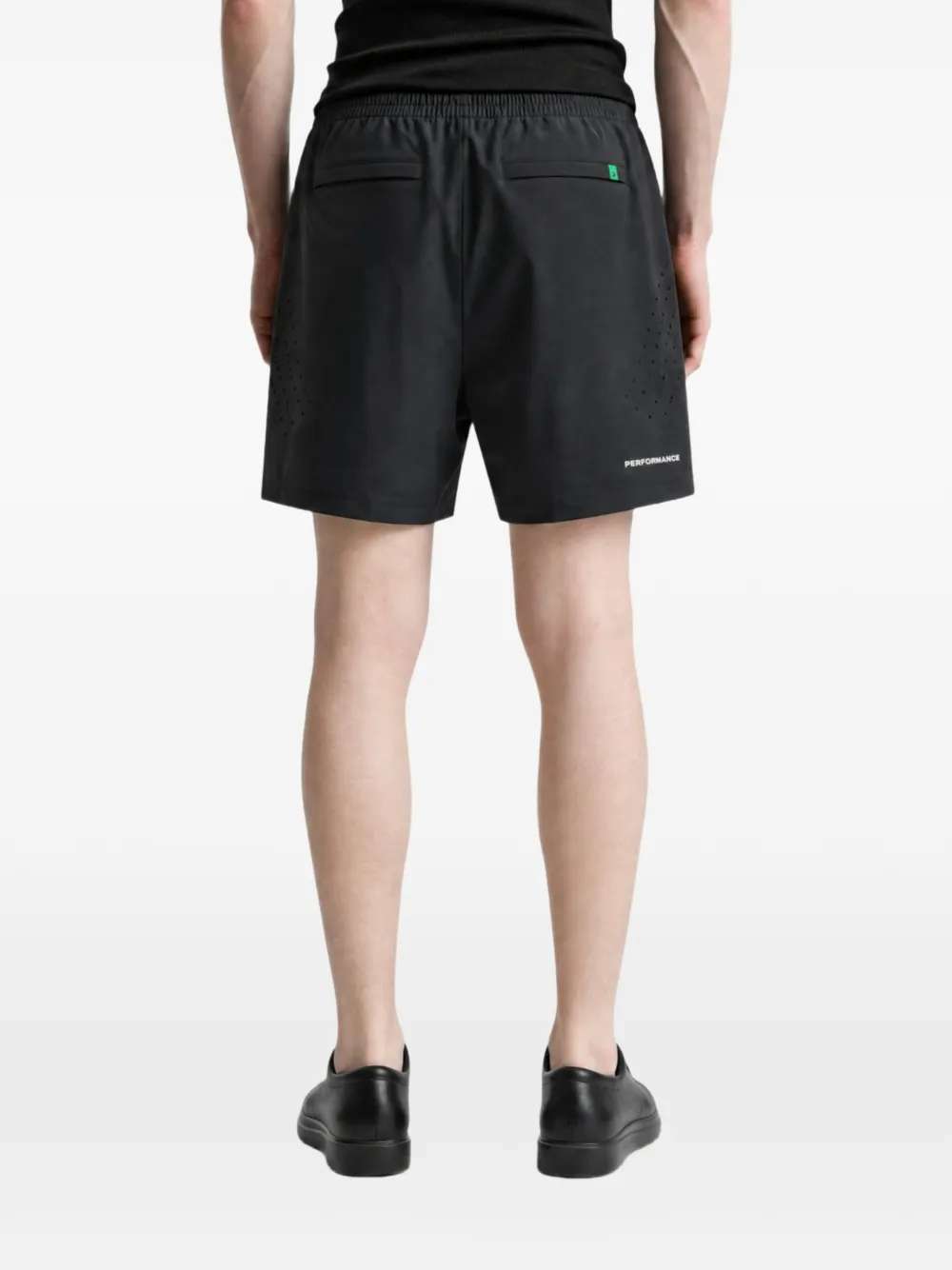 Malbon Golf Shorts met logoprint Zwart