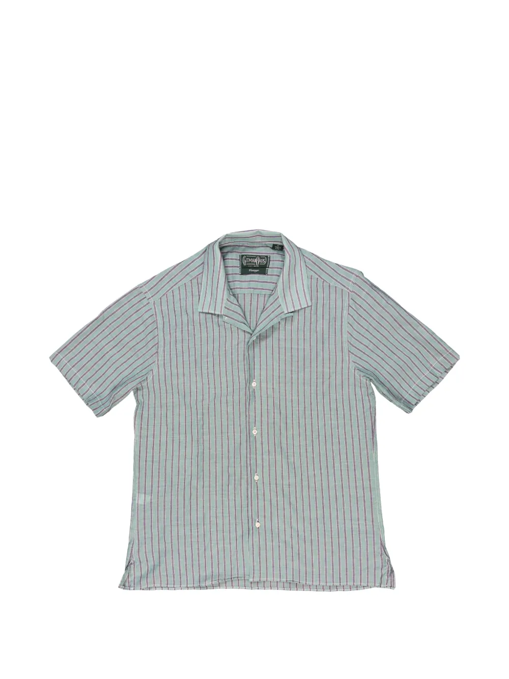 Gitman Vintage striped camp-collar shirt - Verde