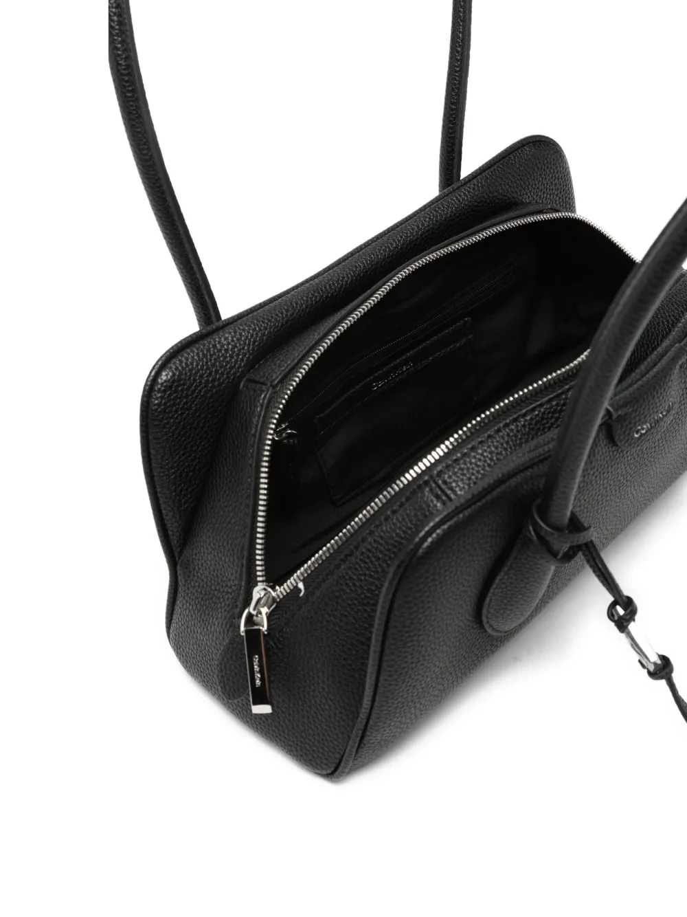 Calvin Klein Shopper met logo-print en textuur Zwart