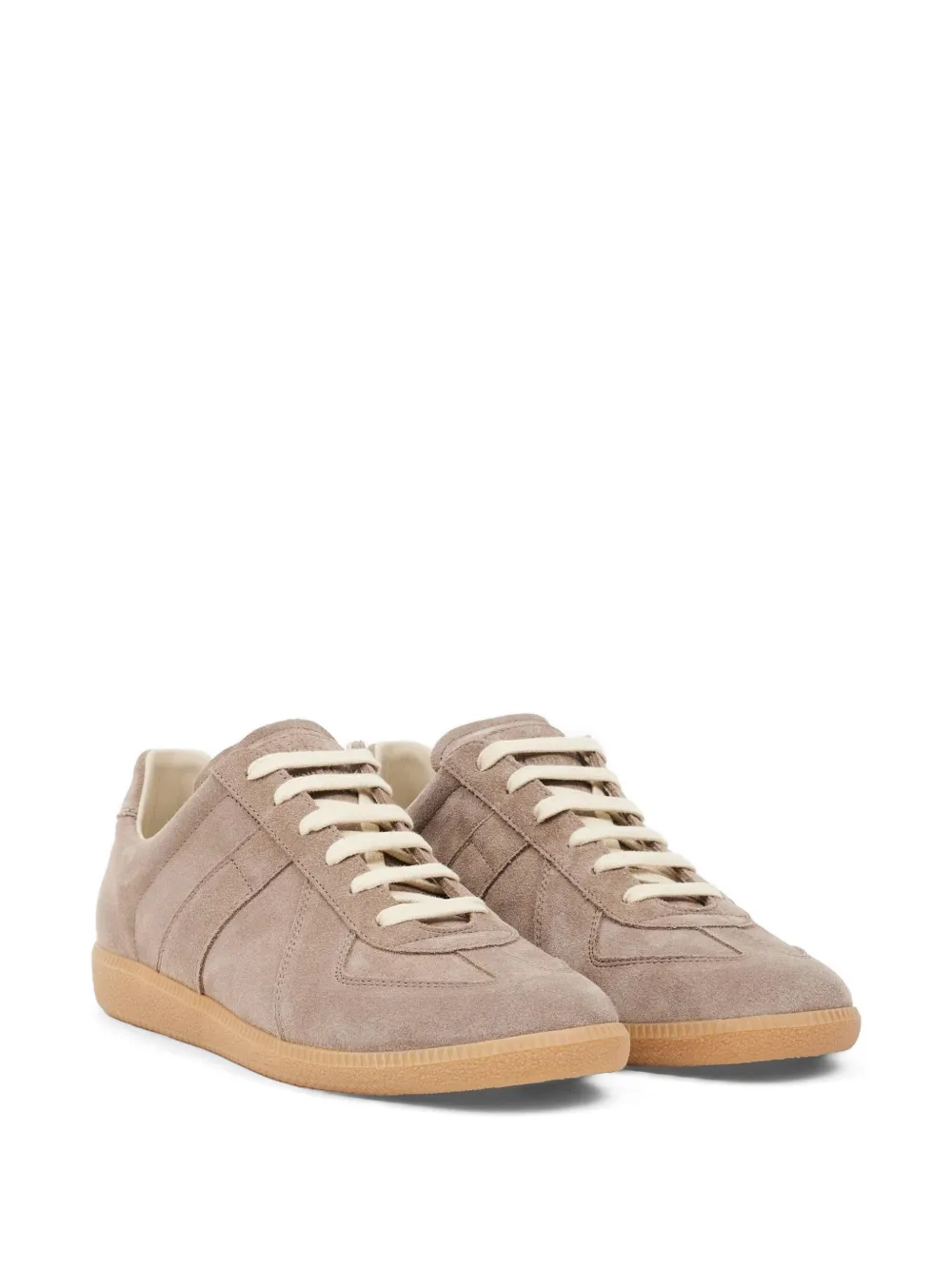 Maison Margiela Replica suède sneakers met vlakken Bruin