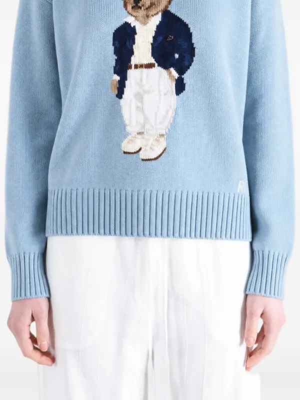 Polo Ralph Lauren Suéter Polo Bear De Tricô Intarsia | Azul