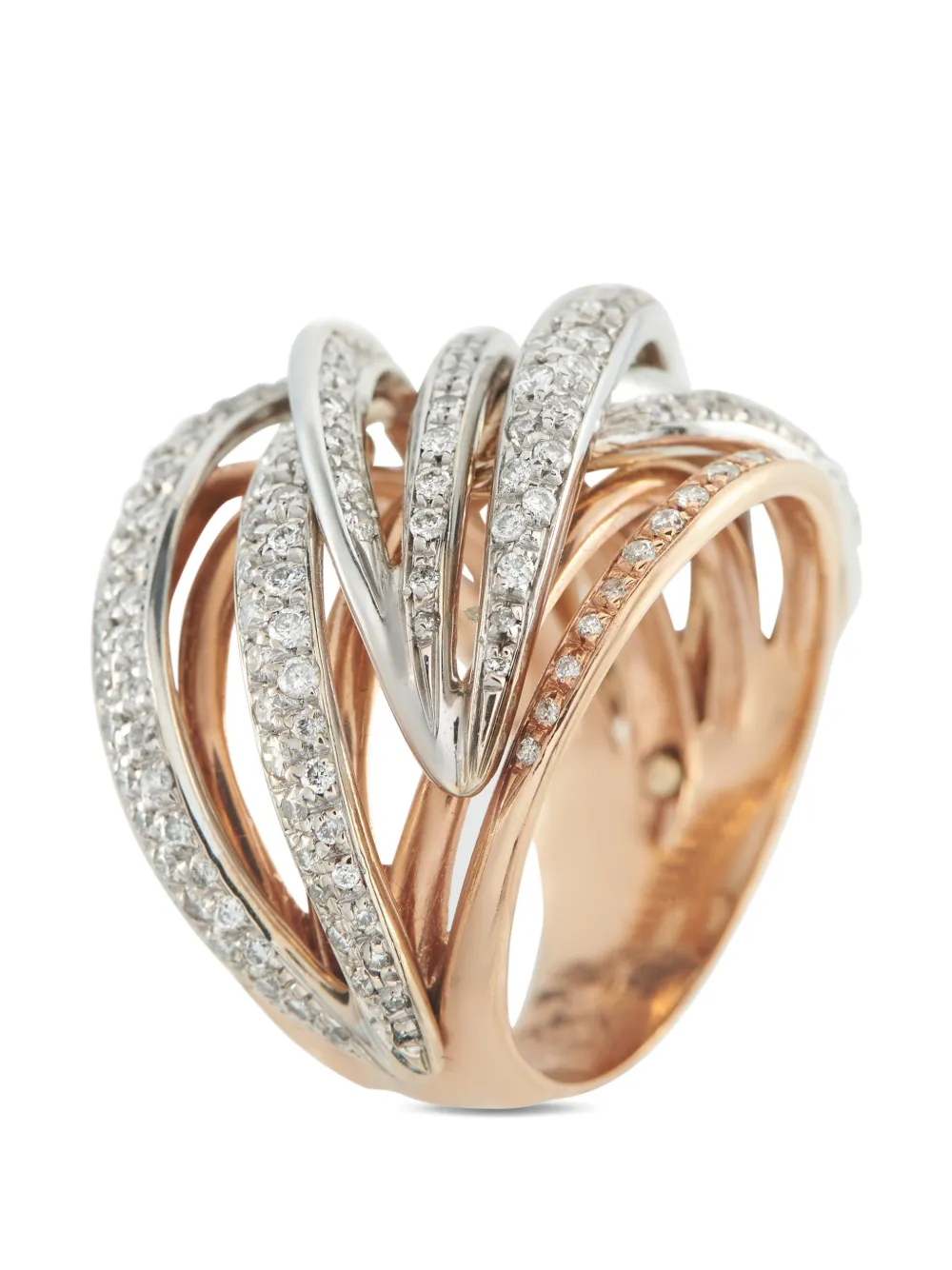 LB Exclusive diamond multiband ring - Rosa
