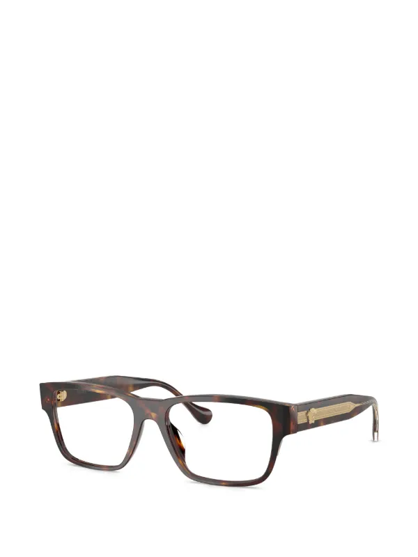 Versace Eyewear Medusa Greca rectangle-frame Glasses | Brown  display picture 3