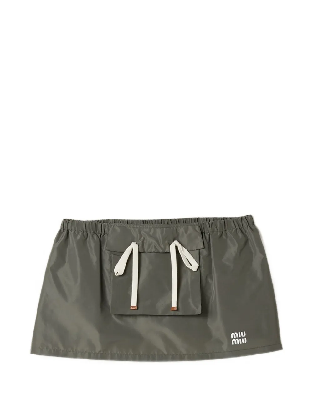 Miu Miu technical fabric miniskirt - Verde