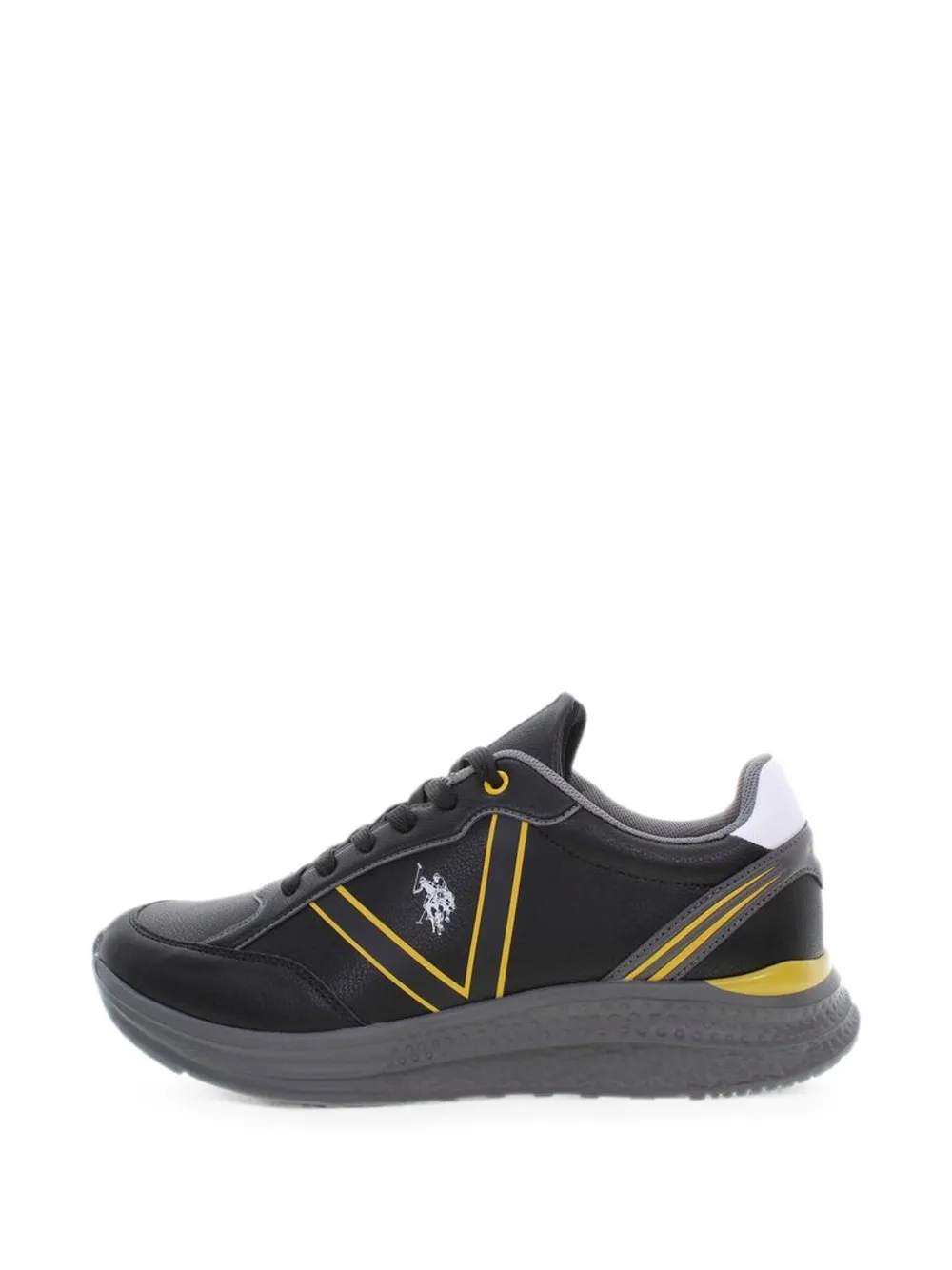 U.S. POLO ASSN. lace-up logo-patch sneakers Zwart