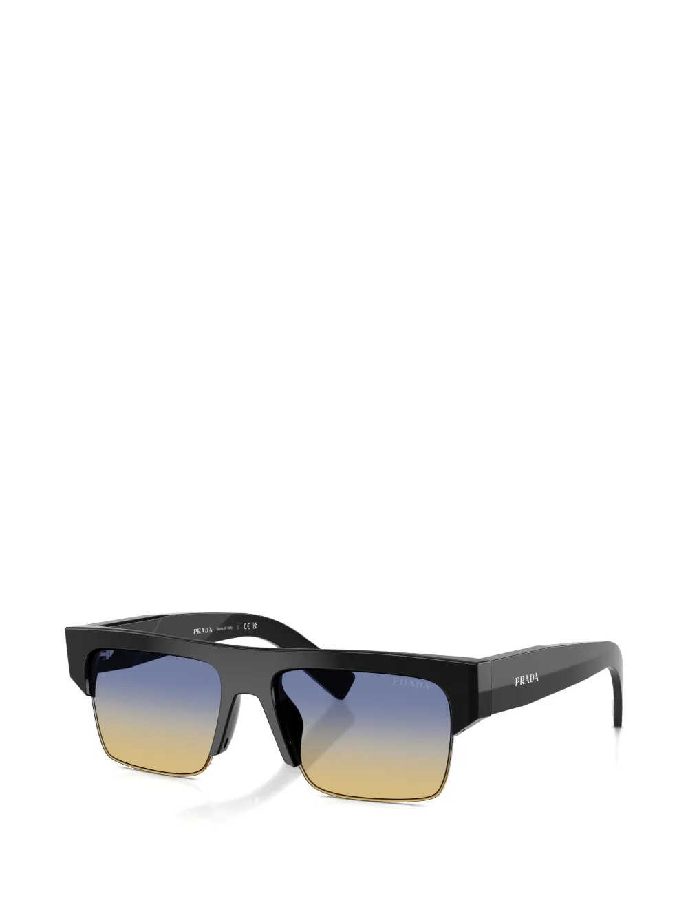 Prada Eyewear Zonnebril met vierkant montuur Zwart